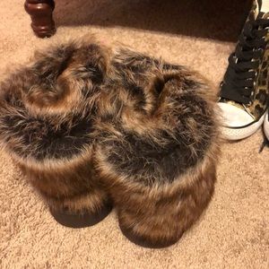 Ugh brown fur boots